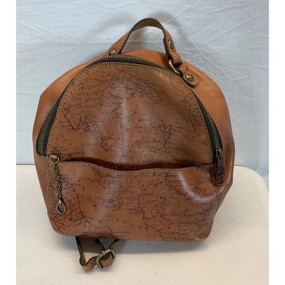 Patricia Nash Montioni‎ Convertible small Backpack Map Print - Picture 1 of 16